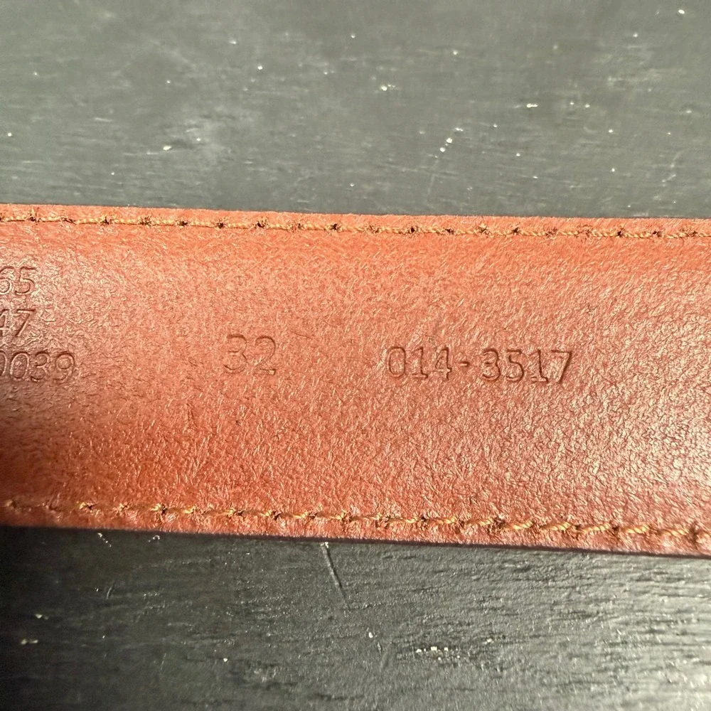 Eddie Bauer Leather Belt Mens 32 Brown Buckle‎ Classic Casual Dress Accessory